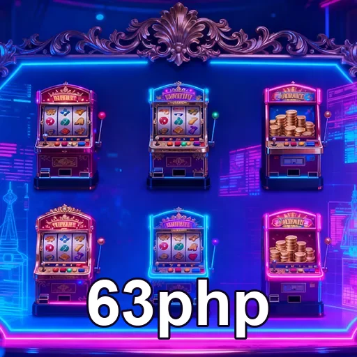 Exciting slot machine display at 63php casino
